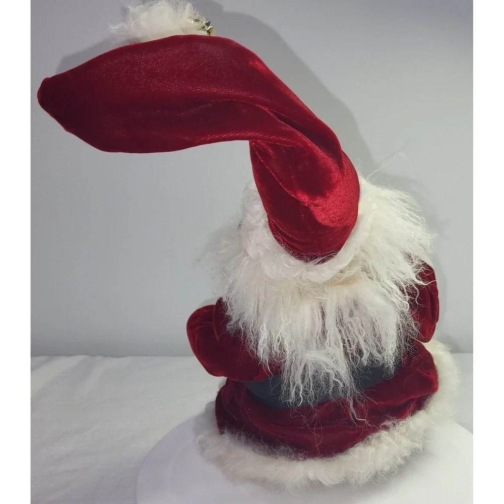 Santa Claus Figurine Jingle Bell Whimsical Shelf Sitter Weirdo Mouth Open REPAIR